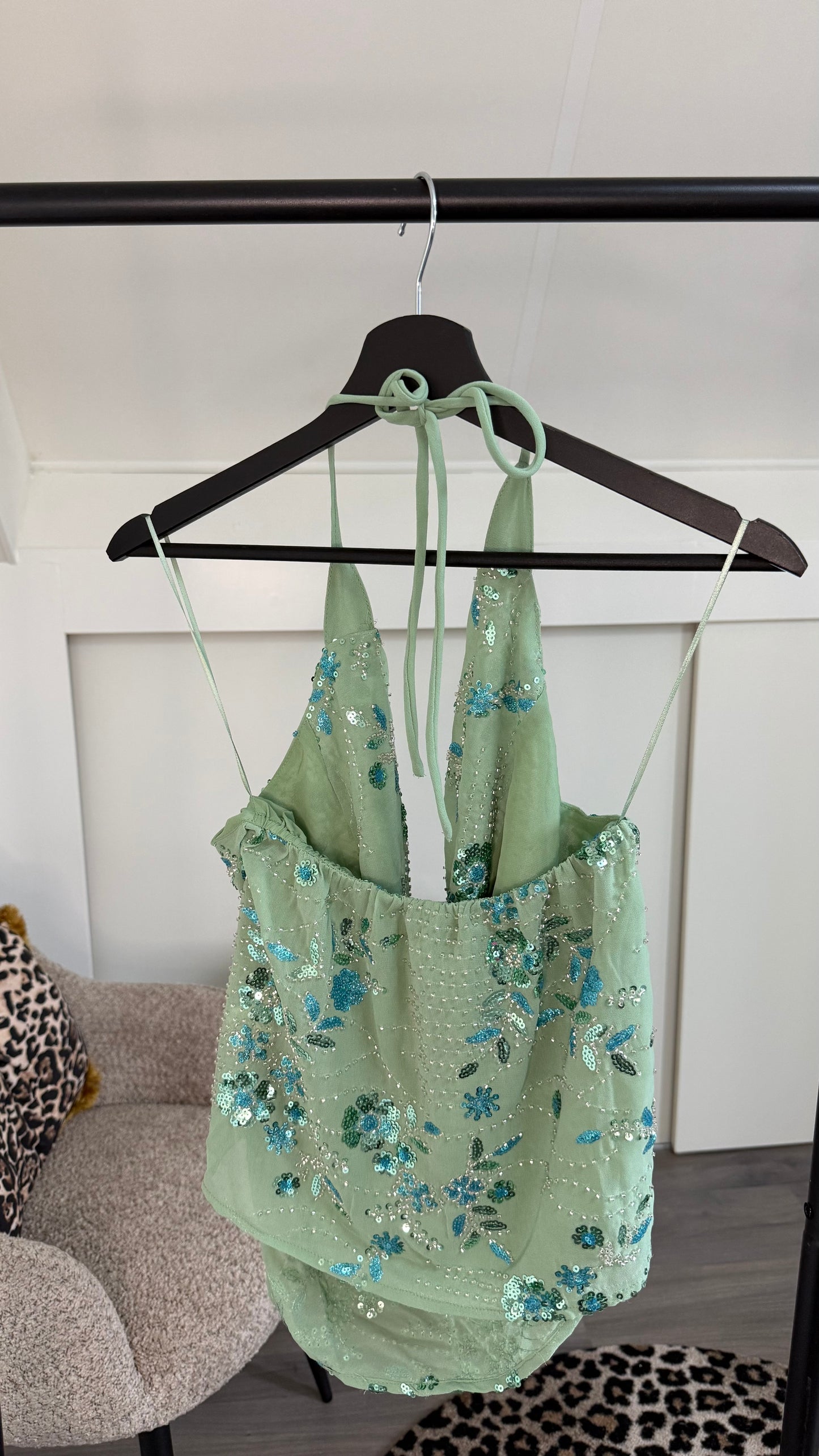 Waterfall shimmer top