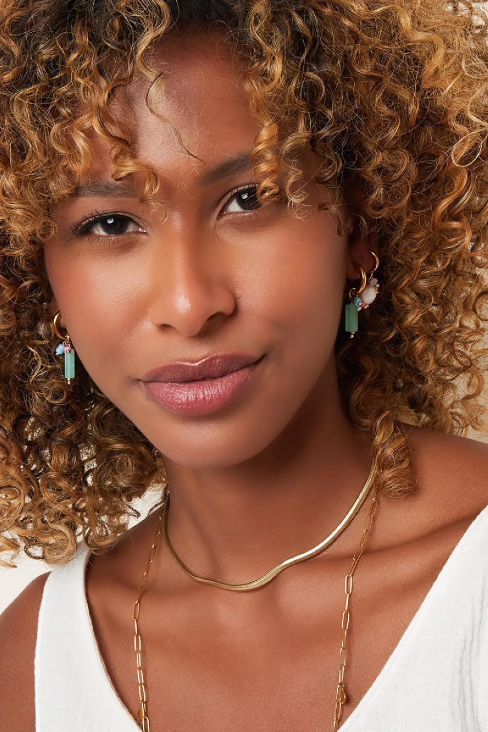 Platte Schakelketting Goud