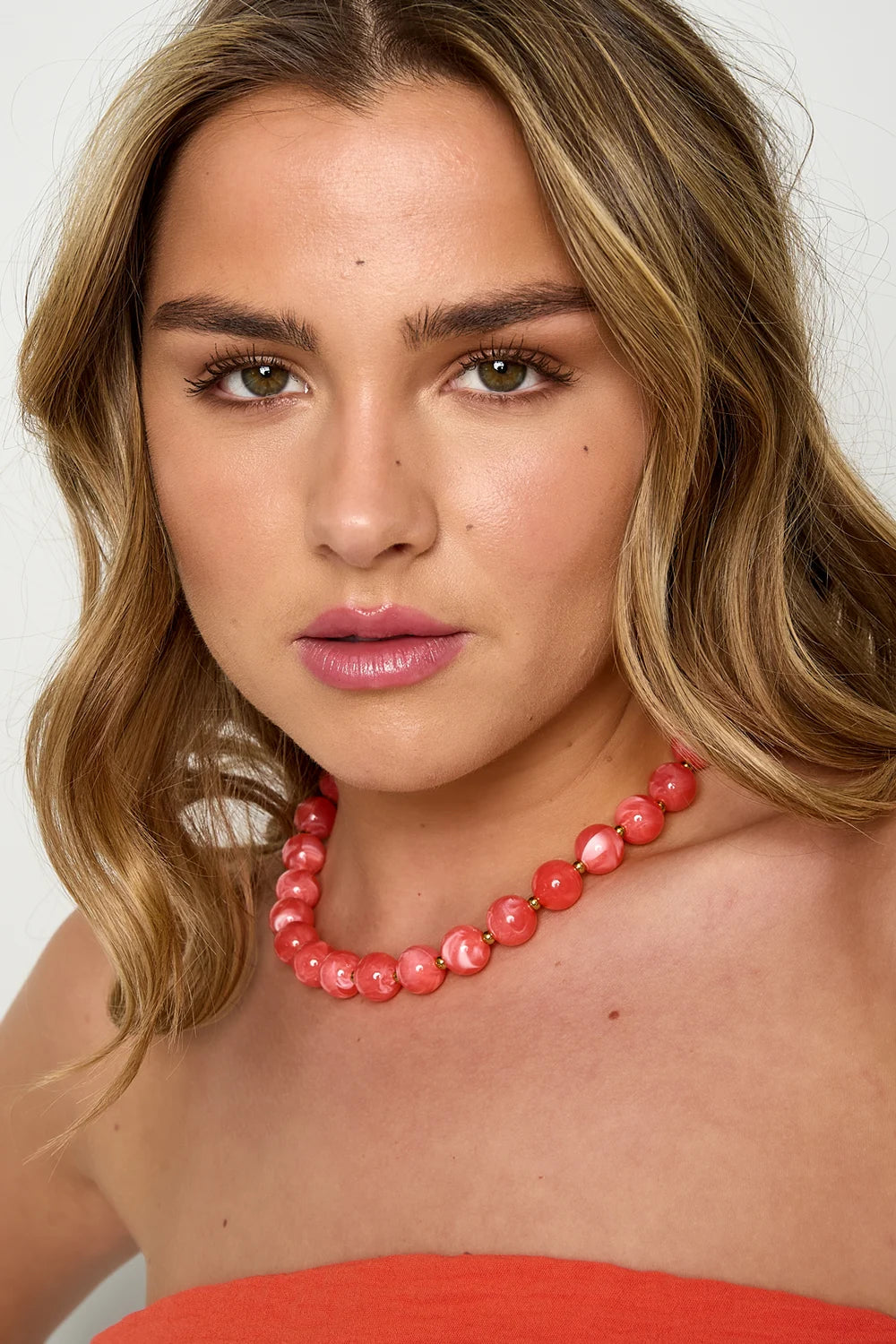 Kralenketting Beige