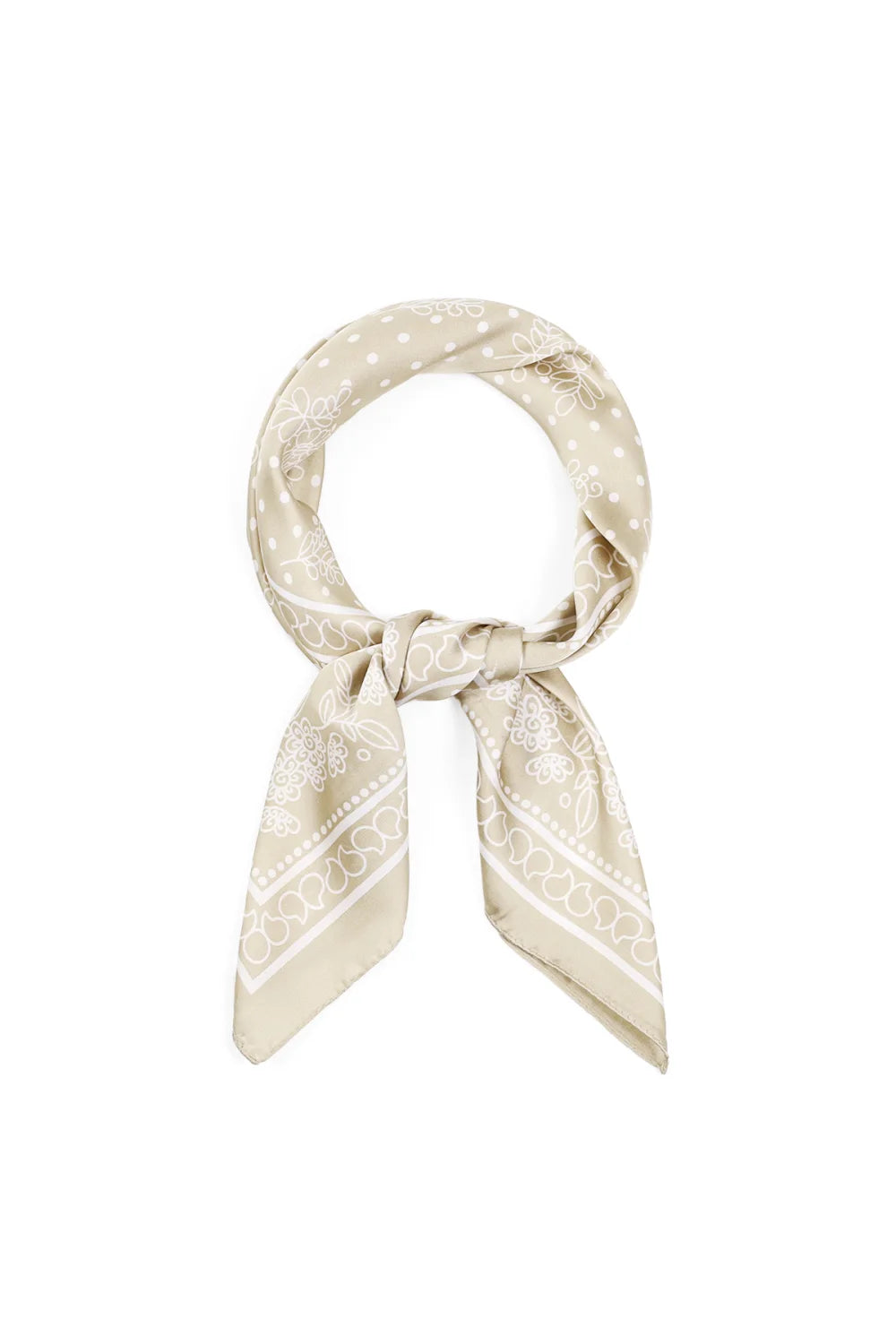 Satijnen sjaal beige