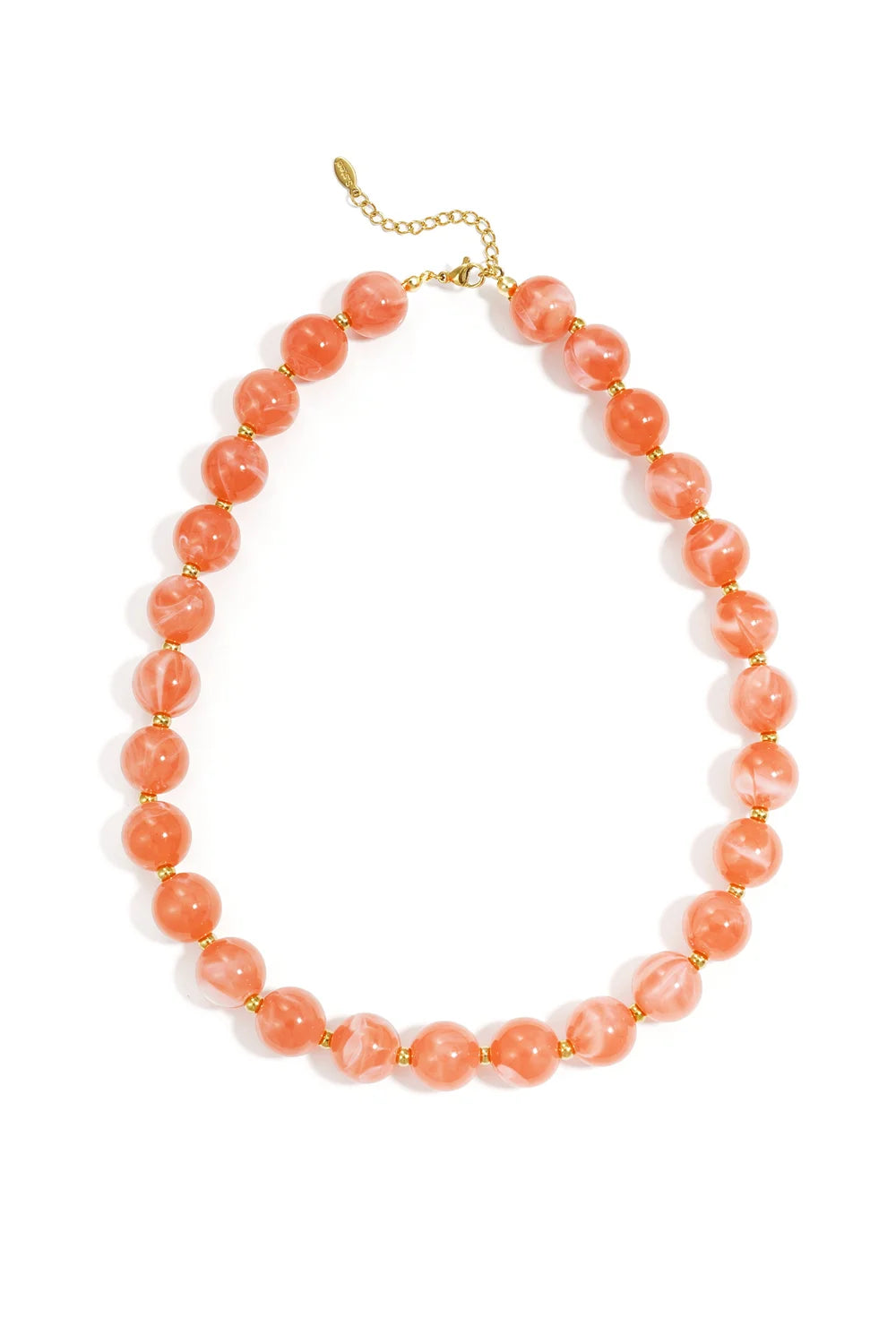 Kralen ketting koraal/roze