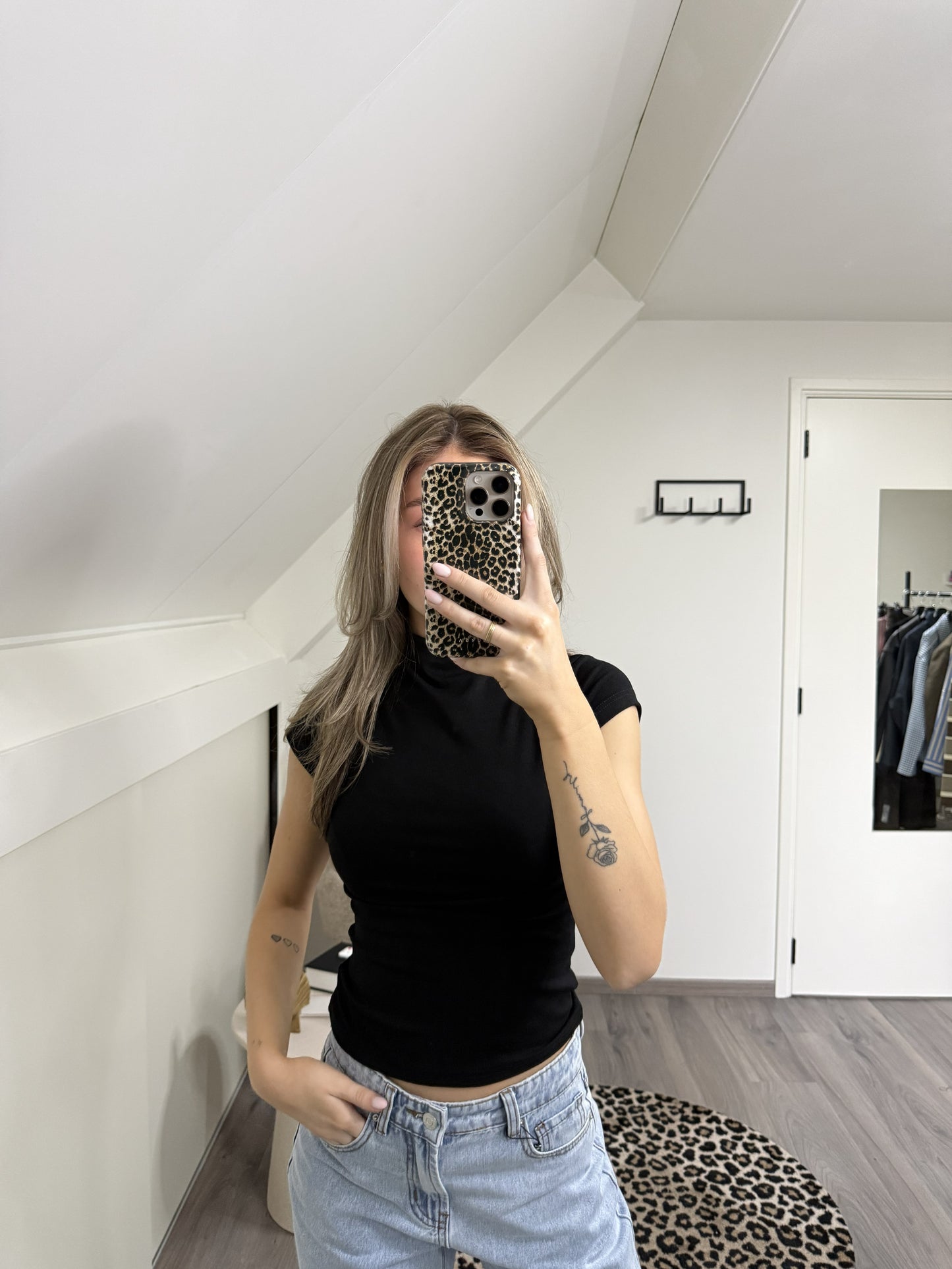 T-Shirt Blauw/Geel/Zwart