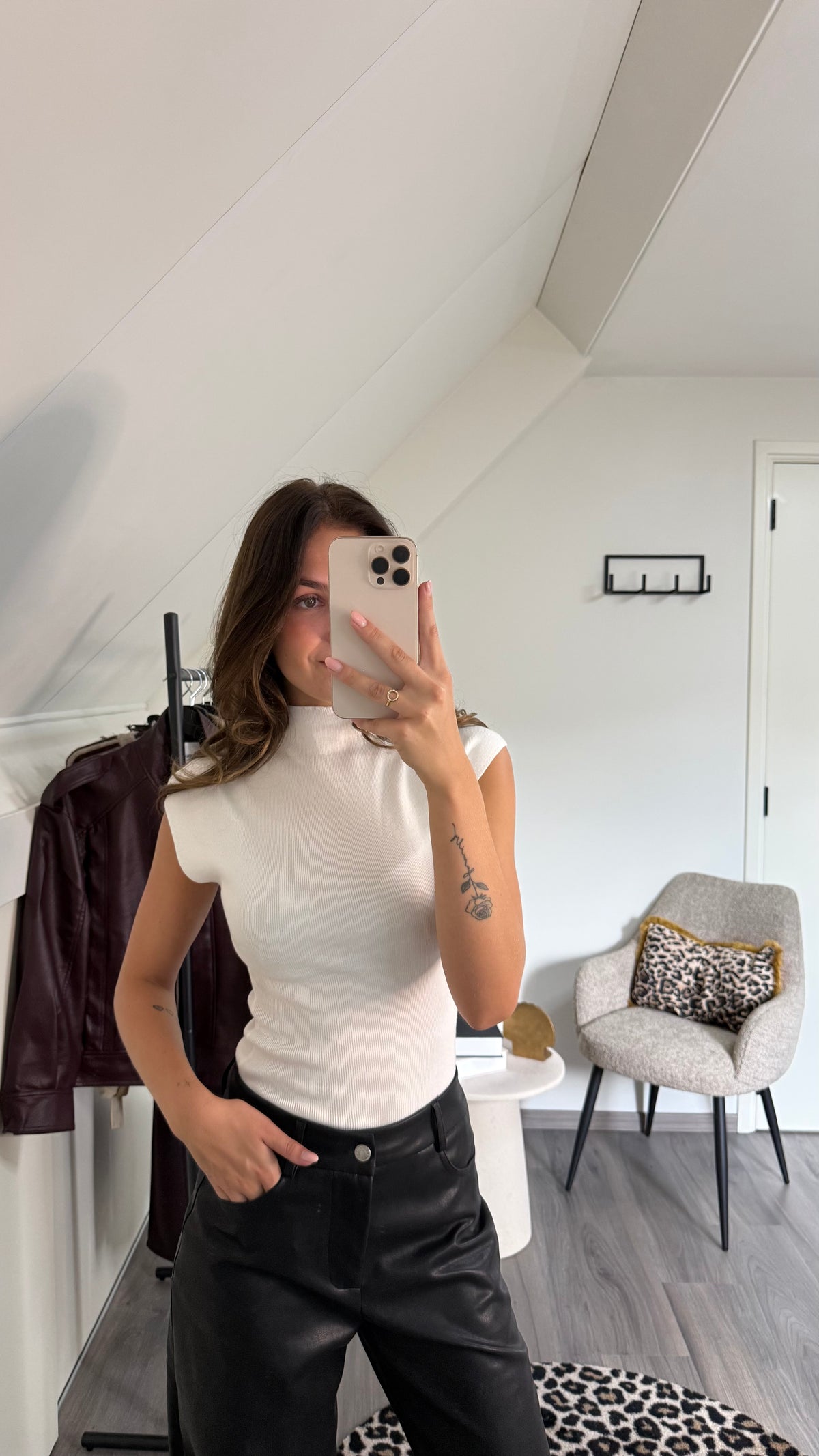 High neck top