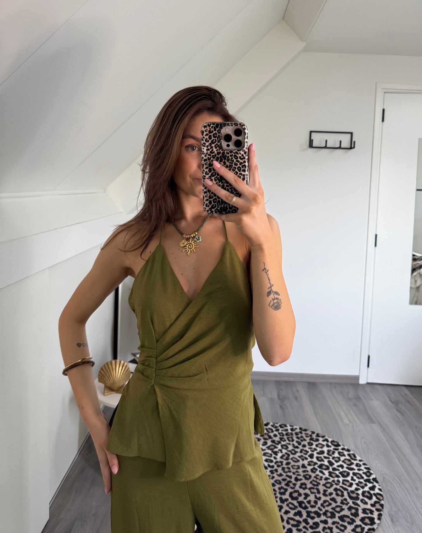 Jumpsuit Olijf Groen