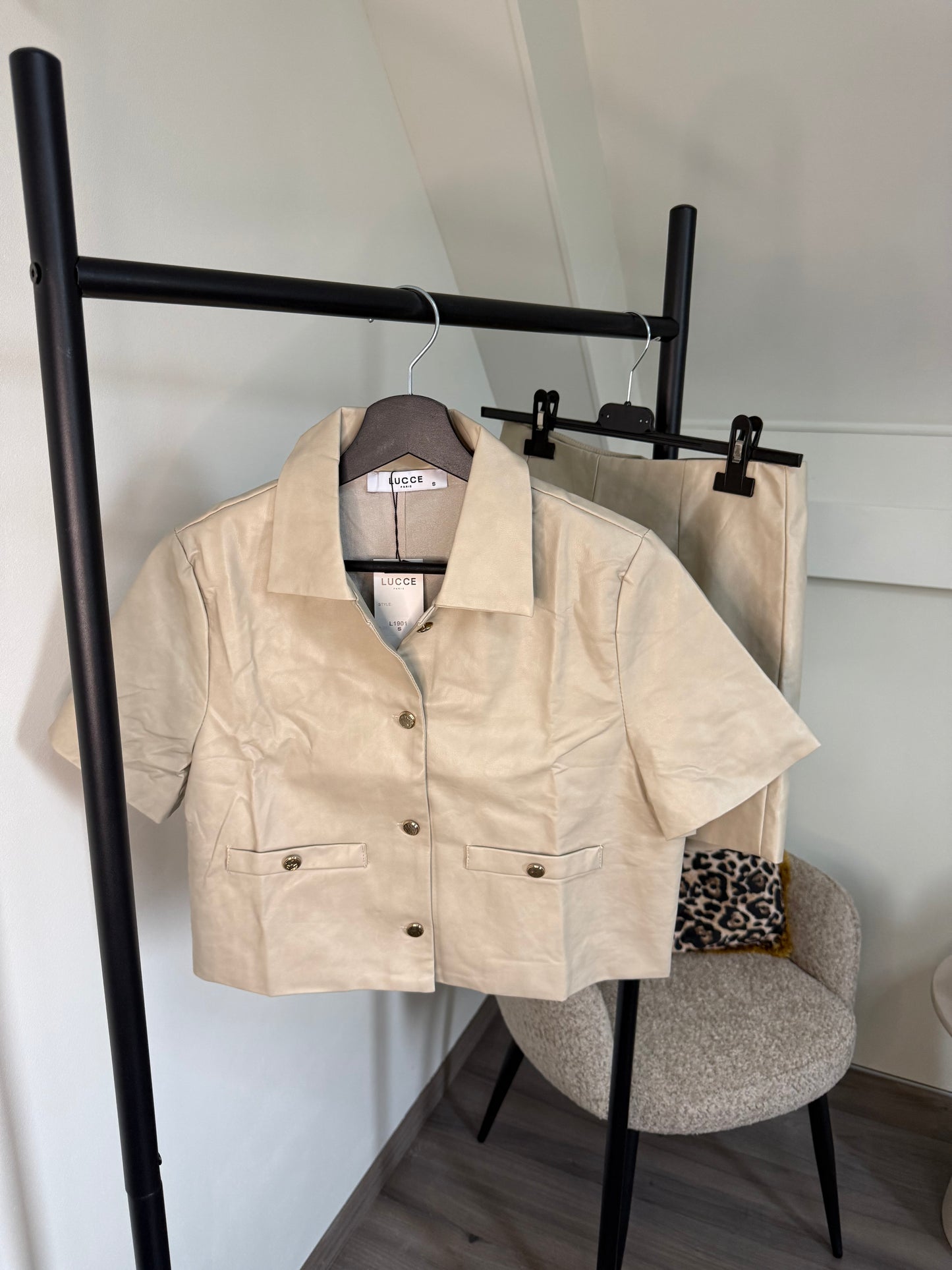 Leather Set Beige