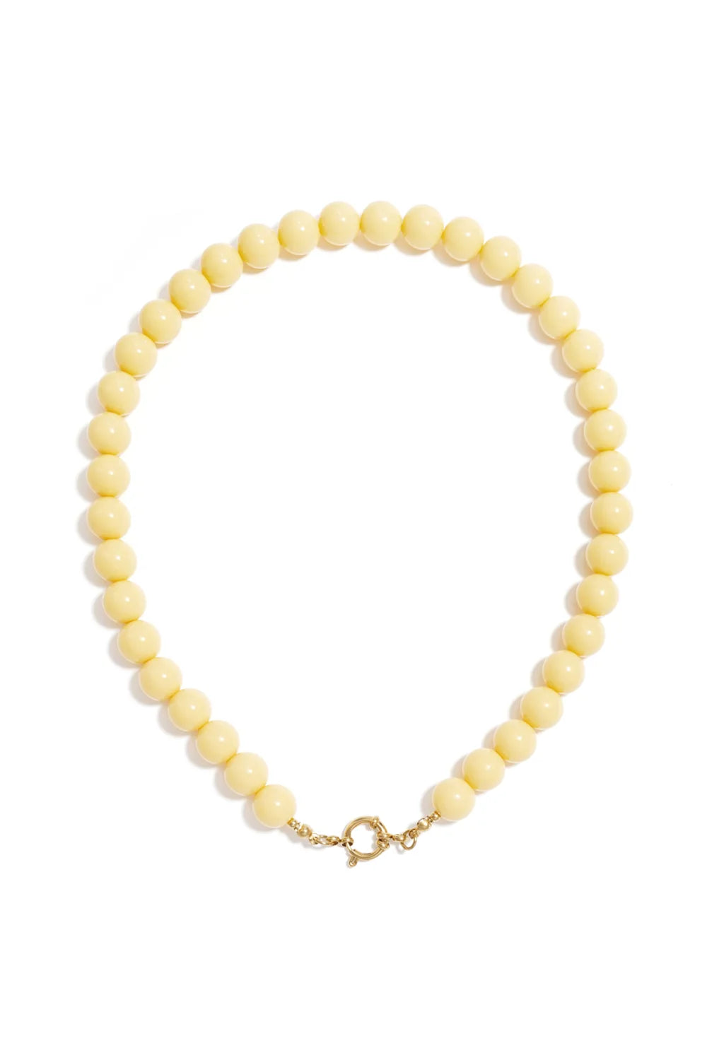Kralen ketting geel