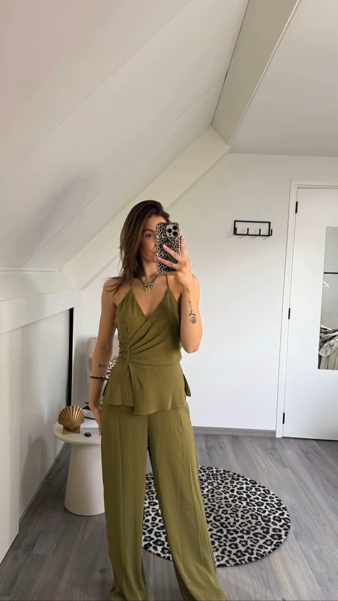 Jumpsuit Olijf Groen